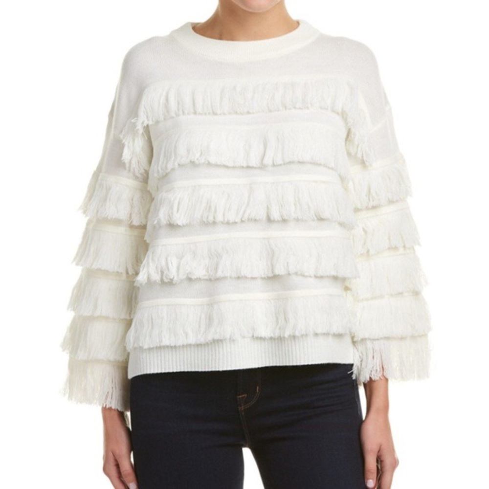 English Factory Fringed Sweater size Med
